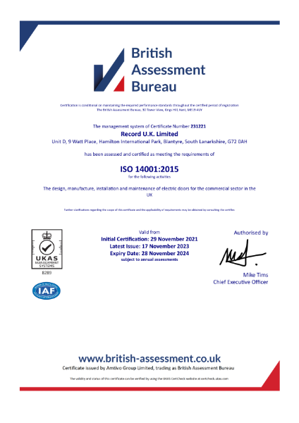 ISO 14001 Environmental Management Systems