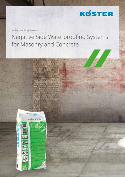 Koster Negative Side Waterproofing Brochure