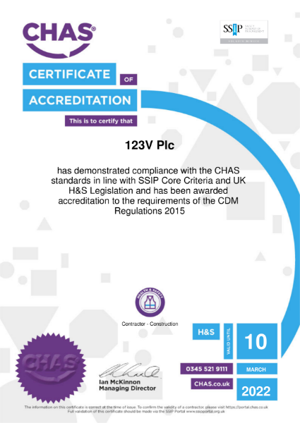 CHAS Certificate