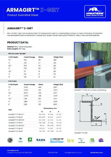 Armagirt Product Submittal Sheet