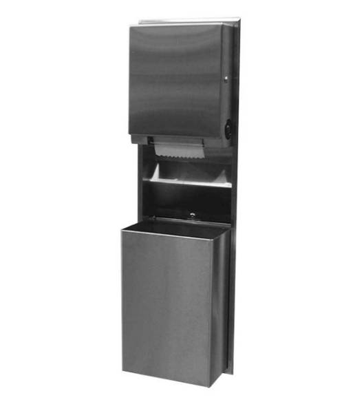 Recessed Convertible Paper Towel Dispenser/ Waste Receptacle B-39617