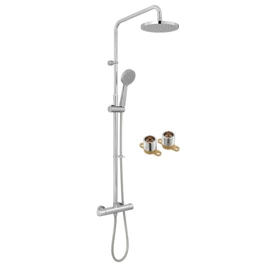 Sirkel Adjustable Thermostatic Shower Column | AX-SIR-149T-RRK/B-CP ...