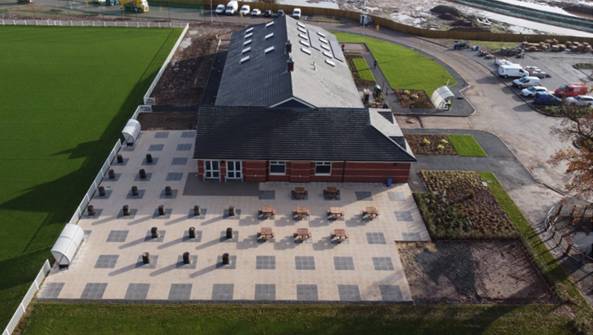 Omega Flow permeable paving manages the surface water at the new home of Old Saltleians Rugby Football Club.