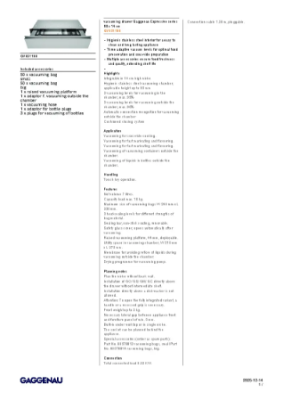 GV051190 Product Specification Sheet