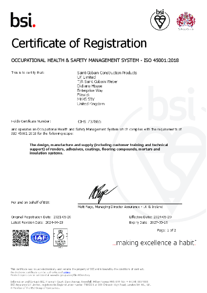 ISO 45001:2018 Occupational Health & Safety Management System