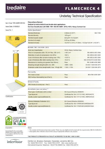 Flamecheck 4 Specification