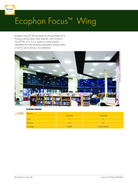 Data Sheet - Focus™ Wing