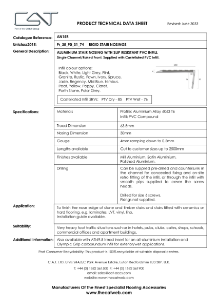 AN15R with Castellated PVC TDS