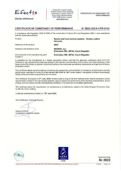 MSD – Certificate (UKCA)
