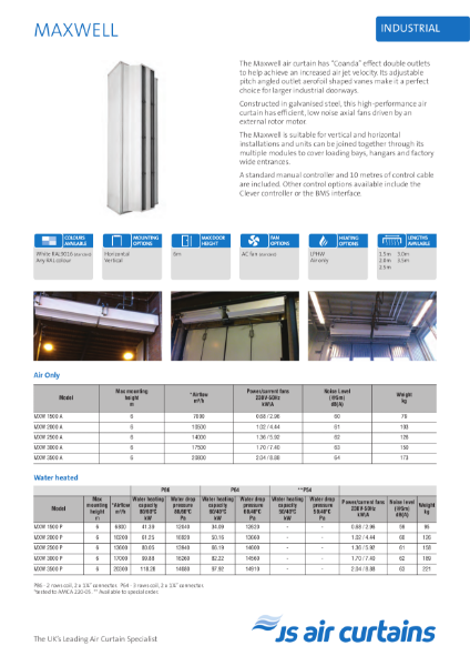 Maxwell Industrial Air Curtain