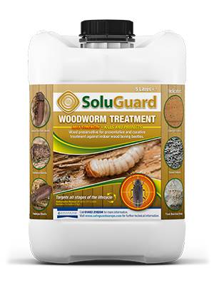 SoluGuard Woodworm Treatment (BPR) Ready For Use High Strength Woodworm Killer Spray for All Lifecycle Stages