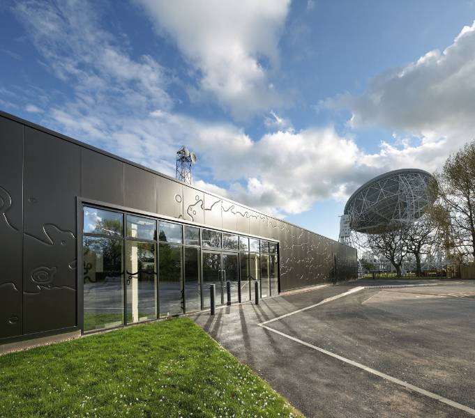 Soundis Absorb-R Gypline Visible Acoustic Spray Plaster at Jodrell Bank Centre for Astrophysics