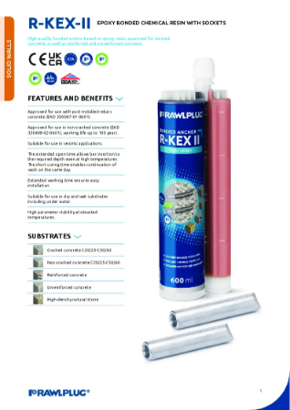 R-KEX-II for use with Internally-Threaded Sockets - Data Sheet