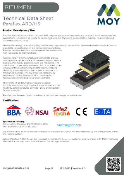 MOY Paraflex ARD/HS Cap Sheet