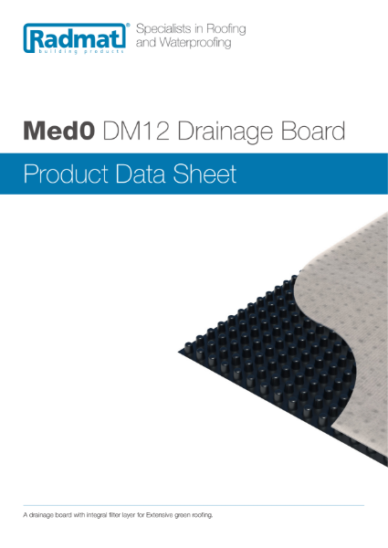 MedO DM12 Drainage Board Product Data Sheet
