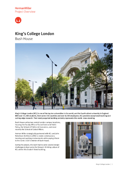 Case Study - Kings College London - Herman Miller