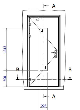 Drawing P012 - M43-M47-M51-M52-M53-M56 single leaf external door block frame