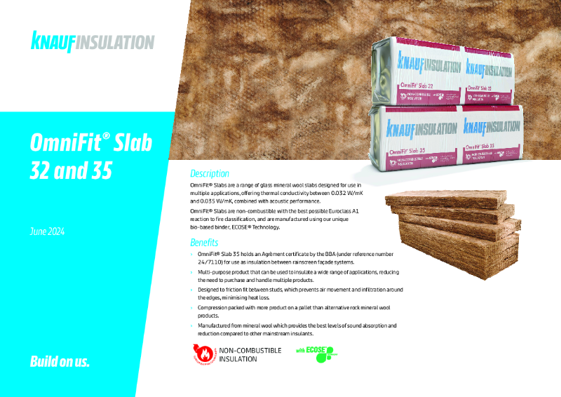 Knauf OmniFit Slabs Product Data Sheet