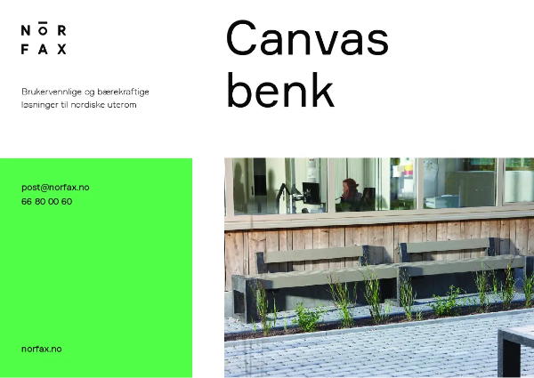 Produktark - Canvas 180 Benk.