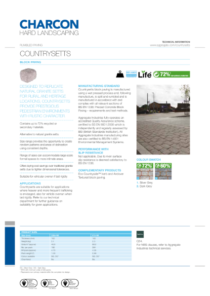 Charcon Countrysetts block paving