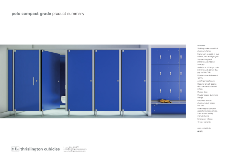 Thrislington Product Summary - Polo Cubicles