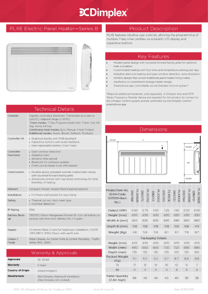 PLXE Series B Spec Sheet