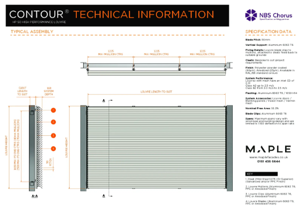Contour HP Louvre Datasheets