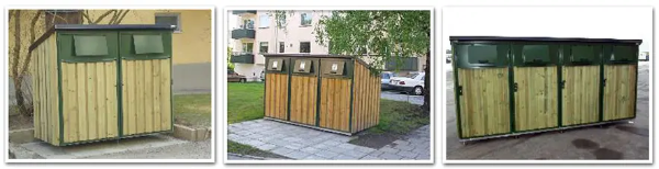 Anpassningsbara miljöskåp för effektiv avfallssortering