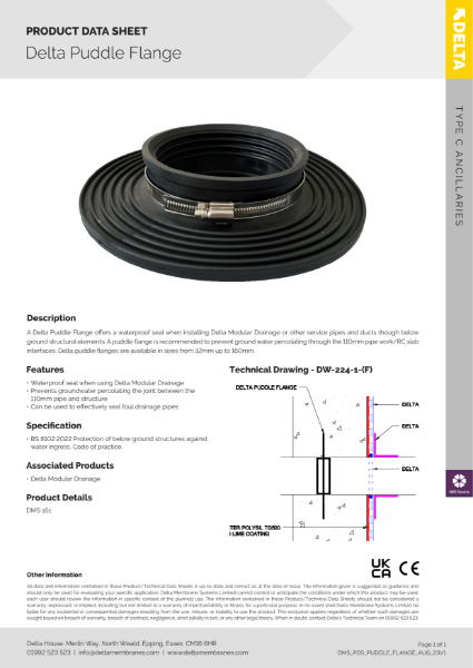 Puddle Flange Product Data Sheet