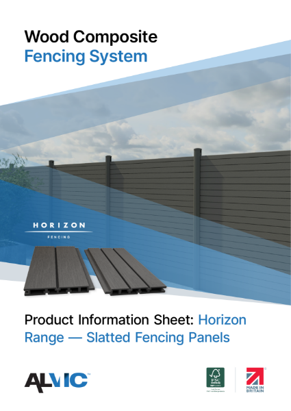 Slatted Fencing Panels - Horizon Fencing Range - Product Information Sheet