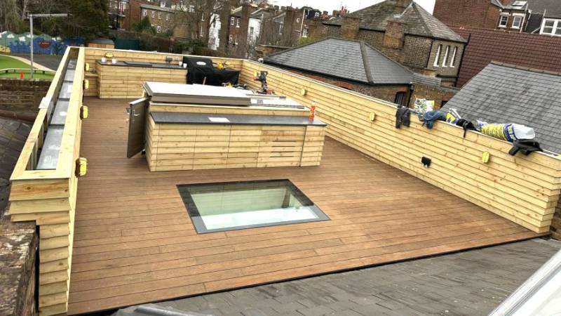 Rooftop Decking Installation Using Thermo Bamboo – Ultra-Low Build-Up Solution