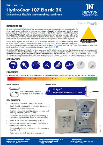 HydroCoat 107 Elastic 2K Technical Data Sheet