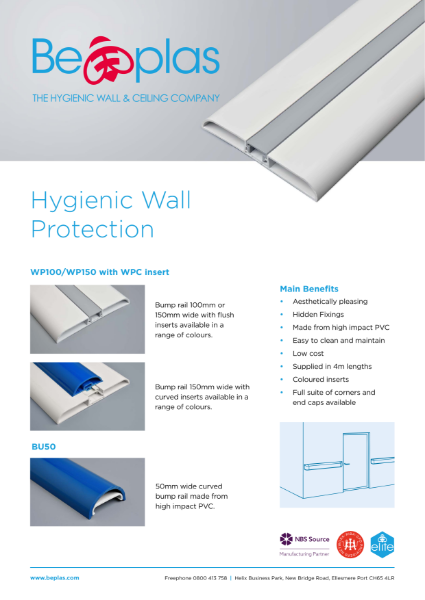 Beplas Hygienic Bump Rails and Wall Protection