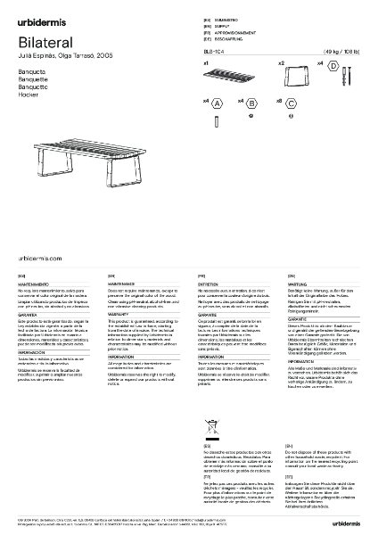 Bilateral Banquette Assembly instructions