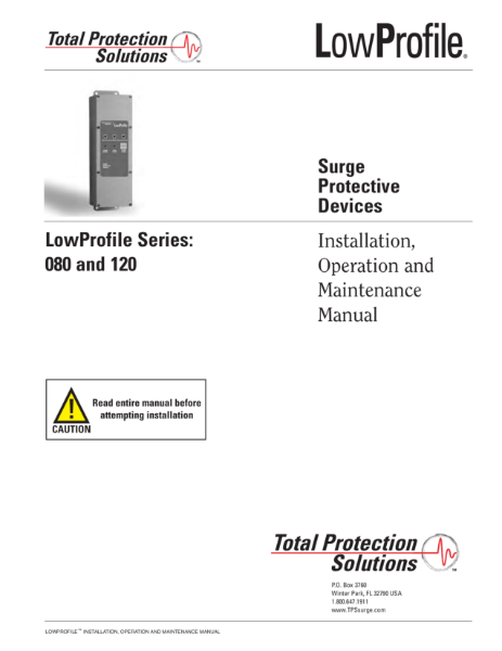 LP120 Installation Manual