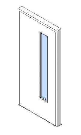 External Single Door, Vision Panel Style VP03