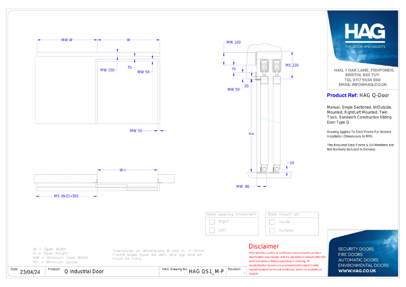 CAD Sliding Q Door