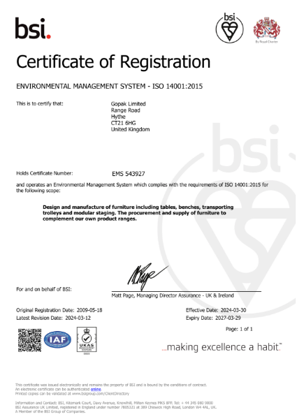 Gopak EMS Certificate