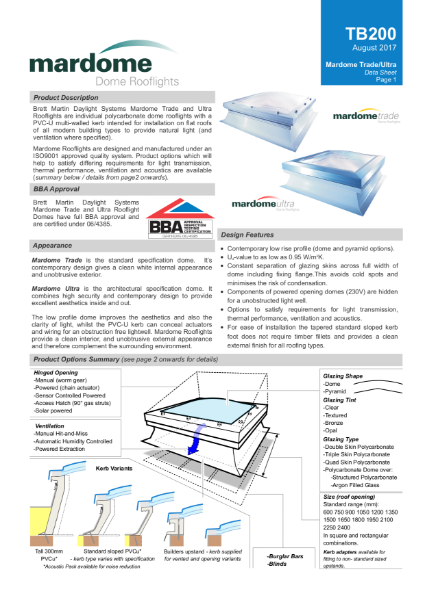 TB200 Datasheet Mardome