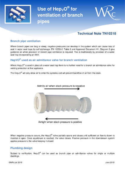 TN 10318 - Air admittance valve