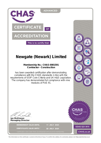 CHAS Certificate