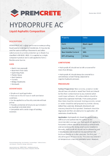 Hydroprufe AC TDS