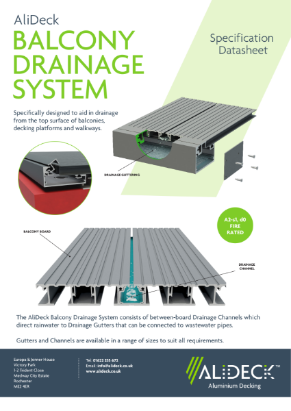 AliDeck Balcony Drainage System Drainage Channels