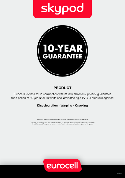 Skypod 10 Year Product Guarantee