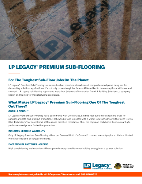LP Legacy Sales Sheet