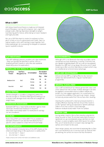 GRP Technical Specification