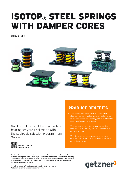 Data sheet Isotop Steel Springs with Damper Core EN