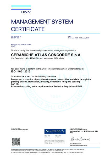 ISO 14001 CERAMICHE ATLAS CONCORDE SpA ENG