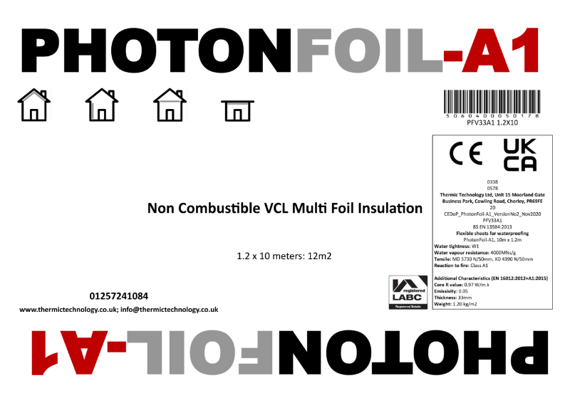 PhotonFoil-A1 (non-combustible) Installation Instructions