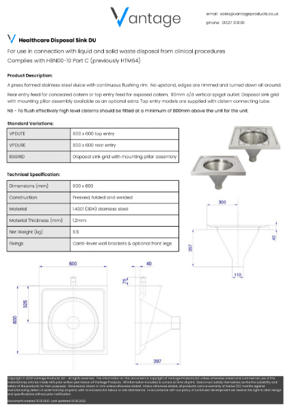 Product Data Sheet - VPDU